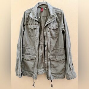 Pre-loved Women's Utility Jacket Military Green Size 8